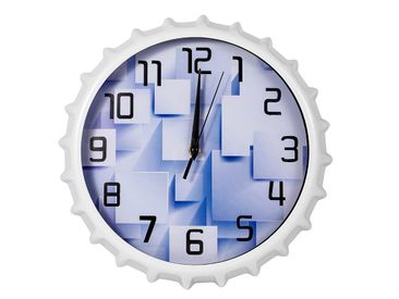Reloj de Pared Tapa Botella Vintage Diseño Cuadrado